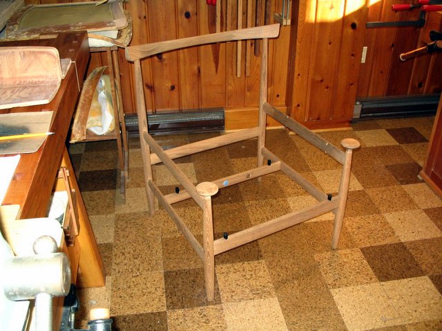 Repaired Chair Frame Assembled